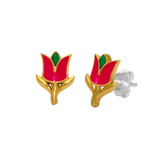 Kids Enamel Cosmic Star Stud Earrings By Harshita Jewellery