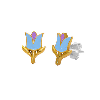 Kids Enamel Cosmic Star Stud Earrings By Harshita Jewellery