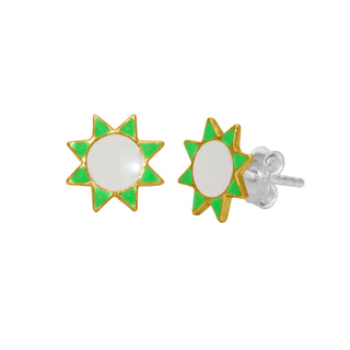 Kids Enamel Cosmic Star Stud Earrings By Harshita Jewellery