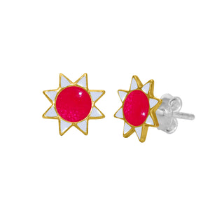Kids Enamel Cosmic Star Stud Earrings By Harshita Jewellery