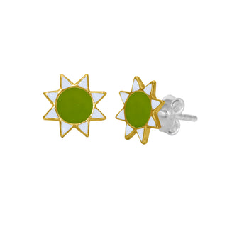 Kids Enamel Cosmic Star Stud Earrings By Harshita Jewellery