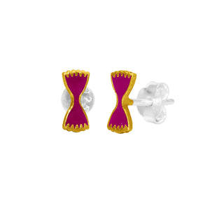 Kids Enamel Tie Stud Earrings By Harshita Jewellery