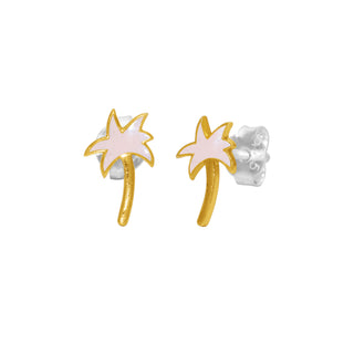 Kids Enamel Palm Tree Stud Earrings By Harshita Jewellery