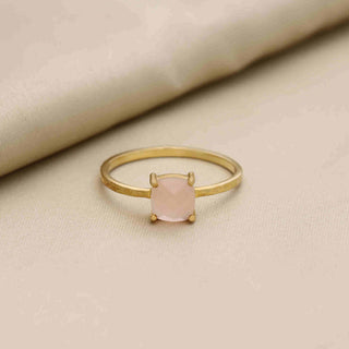 NATURAL ROSE QUARTZ RING GEMSTONE 925 STEALING SILVER RING, DECORATED WITH DEDICATED WOMEN JEWELRY