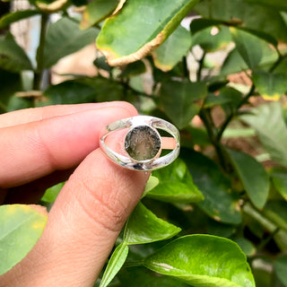 Moldavite Ring,925 Solid Sterling Silver Ring, Raw Stone Moldavite, Genuine Czech Republic Moldavite Gemstone Ring, Gift For Mom