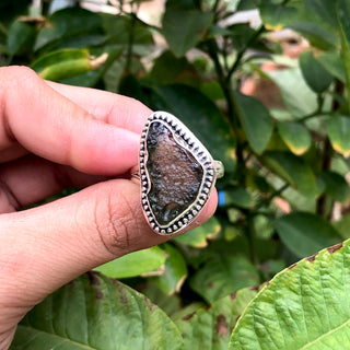 Moldavite Ring,925 Solid Sterling Silver Ring, Raw Stone Moldavite, Genuine Czech Republic Moldavite Gemstone Ring, Gift For Mom