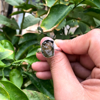 Moldavite Ring,925 Solid Sterling Silver Ring, Raw Stone Moldavite, Genuine Czech Republic Moldavite Gemstone Ring, Gift For Mom