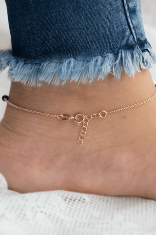 Wave Rose Gold Plated Anklet By Harshita Jewellery
