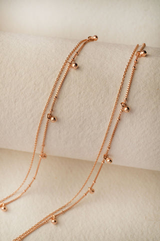 Tiny Little Ball Charms Anklet By Harshita Jewellery