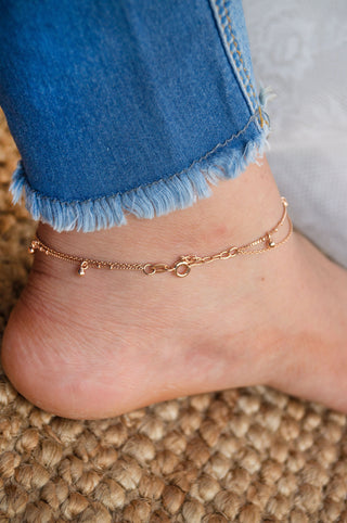 Tiny Little Ball Charms Anklet By Harshita Jewellery