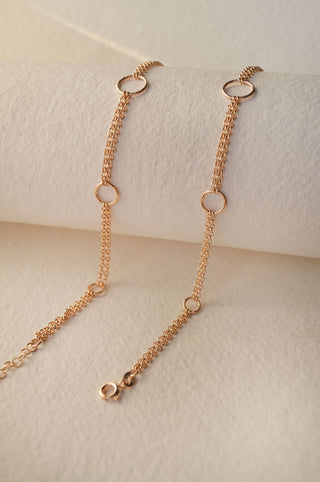 Circles With Circles Rose Gold Plated Anklet By Harshita Jewellery