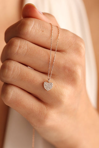 Heart Diamond Necklace  By Harshita Jewellery