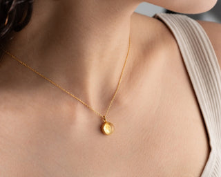 Minimalist Birthstone Citrine Necklace