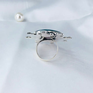 Moss Agate Gemstone Ring By Harshita Jewellery