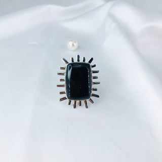 Natural Black Onyx Ring By Harshita Jewellery