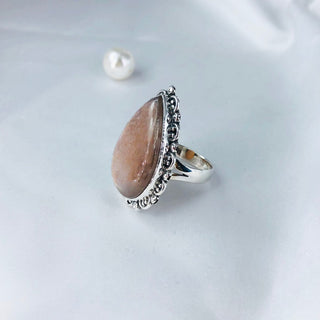 Natural Sunstone Ring By Harshita Jewellery