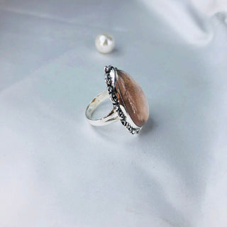 Natural Sunstone Ring By Harshita Jewellery