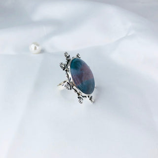 Moss Agate Gemstone Ring By Harshita Jewellery