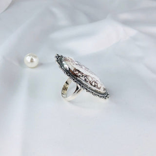 Natural Wild Horse magnesite Gemstone Ring By Harshita Jewellery