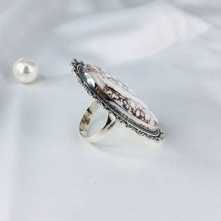 Natural Wild Horse magnesite Gemstone Ring By Harshita Jewellery