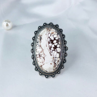 Natural Wild Horse magnesite Gemstone Ring By Harshita Jewellery