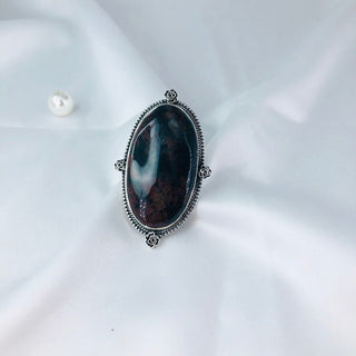 Natural Bloodstone Ring By Harshita Jewellery