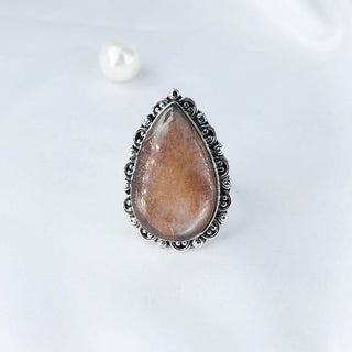 Natural Sunstone Ring By Harshita Jewellery