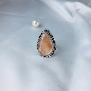 Natural Sunstone Ring By Harshita Jewellery