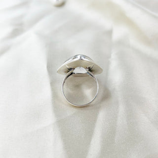 Natural Black Rutile Quartz Ring By Harshita Jewellery