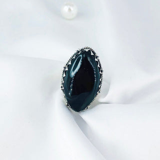 Natural Black Onyx Ring By Harshita Jewellery