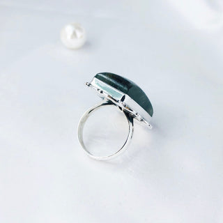Natural Labradorite Ring By Harshita Jewellery