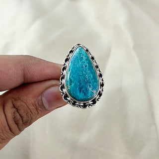 Natural Azurite Ring By Harshita Jewellery