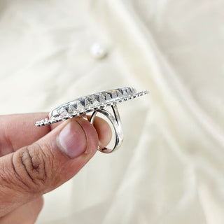 Natural Dendrite Opal Ring By Harshita Jewellery