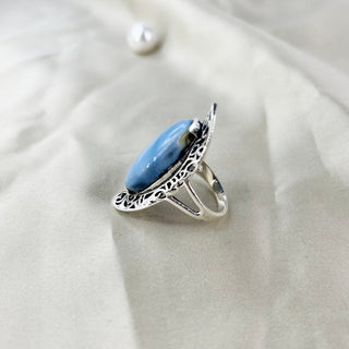 Natural Blue Opal Ring By Harshita Jewellery
