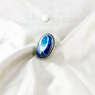 Natural Shattuckite Gemstone Ring By Harshita Jewellery