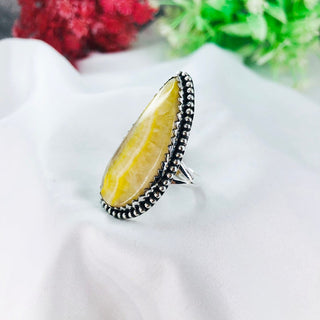 Natural Bumble Bee Jasper Ring By Harshita Jewellery