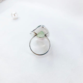 Natural Prehnite Gemstone Ring By Harshita Jewellery