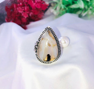 Natural Montana Agate Ring By Harshita Jewellery