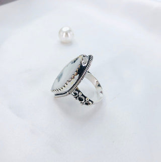 Natural Dendrite Agate Ring By Harshita Jewellery