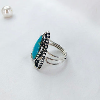 Natural Turquoise Ring By Harshita Jewellery