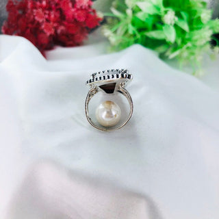 Natural Designer Botswana Agate Ring By Harshita Jewellery