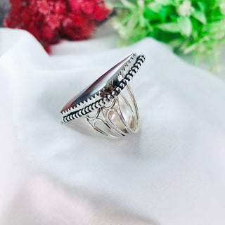 Natural Designer Botswana Agate Ring By Harshita Jewellery