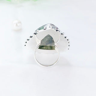 Natural Labradorite Ring By Harshita Jewellery