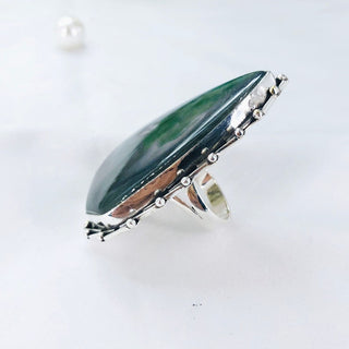 Natural Labradorite Ring By Harshita Jewellery