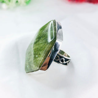 Natural Vesuvianite Gemstone Ring By Harshita Jewellery