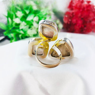 Natural Pink Scolecite Ring By Harshita Jewellery