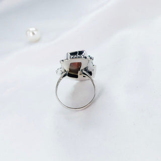 Natural Botswana Agate And Amazonite  Ring By Harshita Jewellery