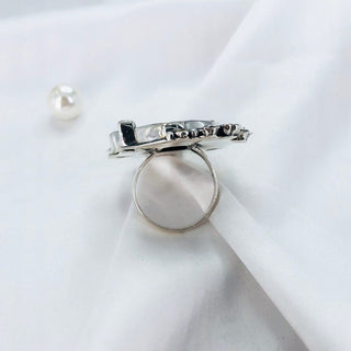 Natural Lapis Lazuli, Amazonite, Garnet & Citine Ring By Harshita Jewellery