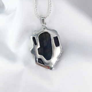Natural Labradorite, Amethyst & Lapis Lazuli Pendant By Harshita Jewellery