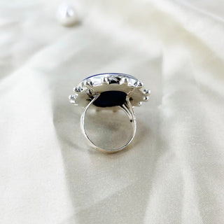 Natural Lapis Lazuli Gemstone Ring By Harshita Jewellery